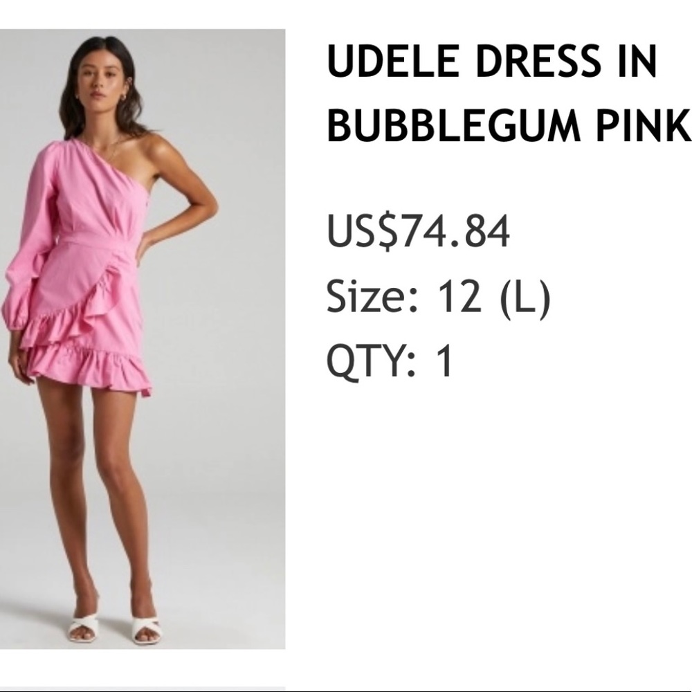 Showpo 	
UDELE DRESS IN BUBBLEGUM PINK